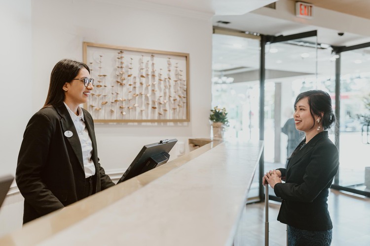 Woman at reception